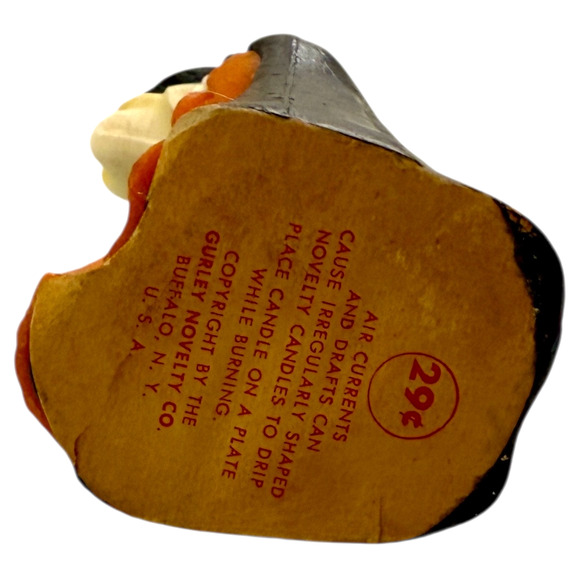 Vintage Gurley Halloween Witch Candle Broom Hat Robe HTF USA Label 5.25" H Unlit - Picture 2 of 13